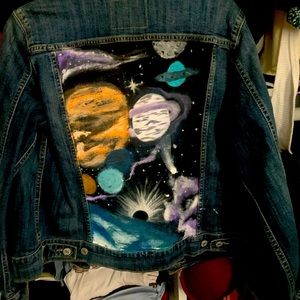 Hand painted Levi jean jacket